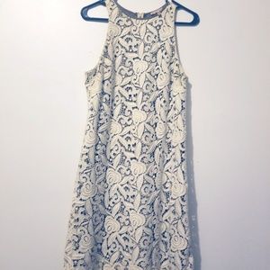 juicy couture taupe ivory guipure lace dress